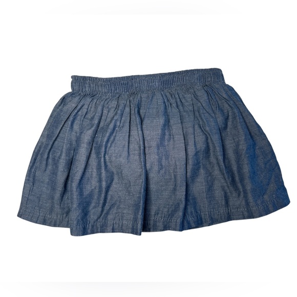 Blue Denim Skirt with Embroidered Logo - Picture 6 of 7